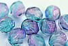 12pcs 8mm COATED PINK BLUE FIREPOLISH FACETED CZECH GLASS ROUND BEAD CZ105-12